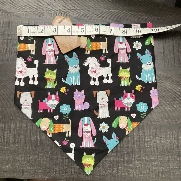 Dog Scarf Slide On Collar Elastic Band Animal Pet Dog Print Large Brand New - Picture 3 of 3